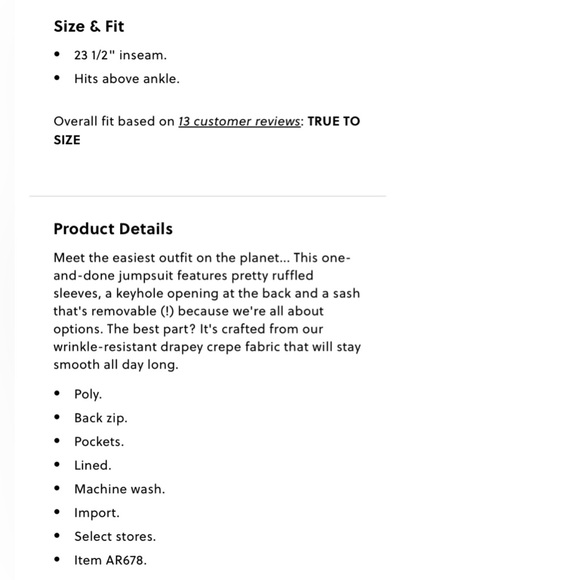 J. Crew Ruffle Sleeve Jumpsuit in 365 Crepe Emerald Green Sz 16 NWT - Picture 6 of 12